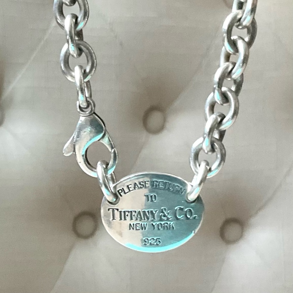 Tiffany&Co Oval Tag Necklace